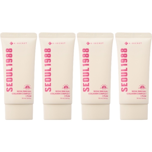 KSECRET - SEOUL 1988 Sun : Collagen Complex 7 + Plum SPF50+ PA++++ - 50ml (4ea) Set