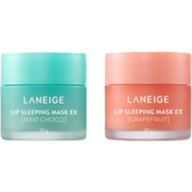 LANEIGE - Lip Sleeping Mask EX - 20g - Mint Choco (1ea) + Grapefruit (1ea) Set