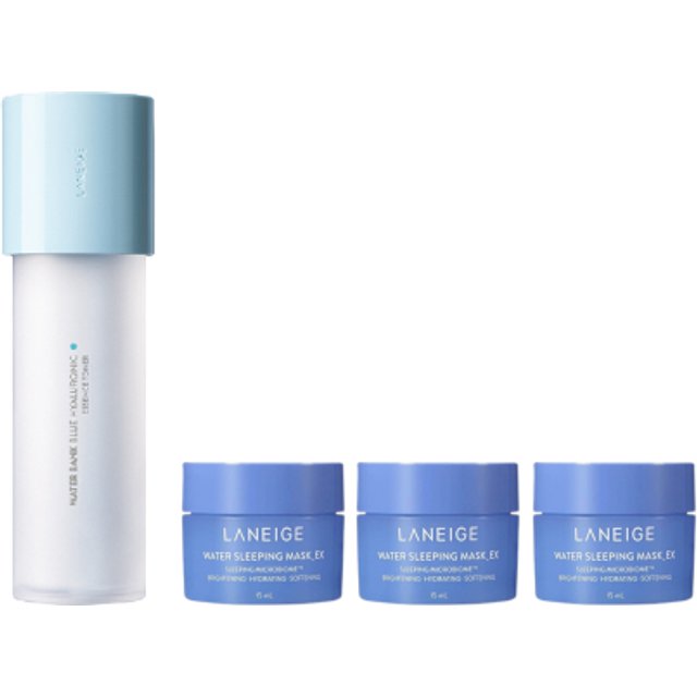 LANEIGE - Water Bank Blue Hyaluronic Essence Toner For Combination To Oily Skin - 160ml (1ea) + Water Sleeping Mask EX - 15ml...