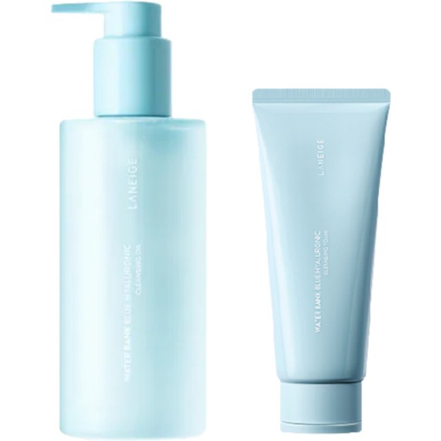 LANEIGE - Water Bank Blue Hyaluronic Cleansing Oil - 250ml (1ea) X Water Bank Blue Hyaluronic Cleansing Foam - 150g (1ea) Set