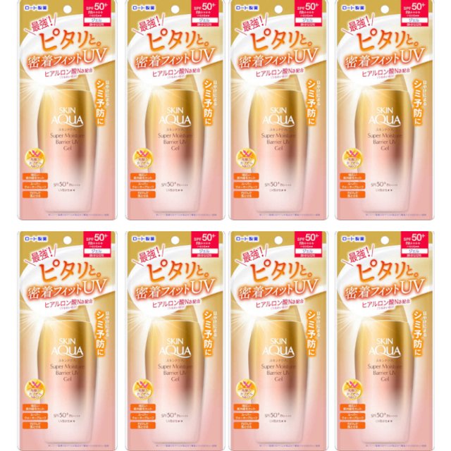 Rohto Mentholatum Skin Aqua Super Moisture Barrier UV Gel SPF50+ PA++++ 100g (8ea) Set