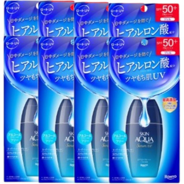 Rohto Mentholatum - Skin Aqua Hyaluronic Serum UV SPF50+ PA++++ - 70g - White (8ea) Set