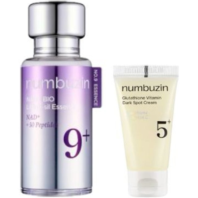 numbuzin - No.9 NAD+ BIO Lifting-sil Essence - 30ml (1ea) & No.5+ Glutathione Vitamin Dark Spot Cream - 15ml (1ea) Set