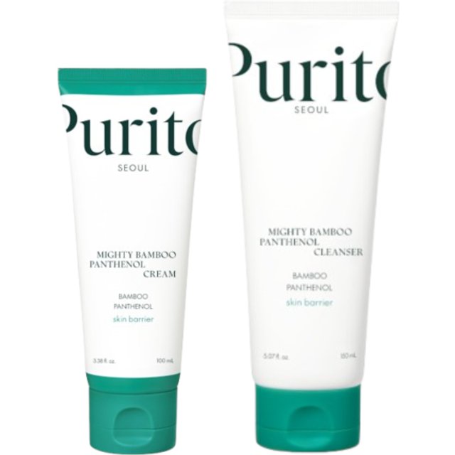 Purito SEOUL - Mighty Bamboo Panthenol Cream + Cleanser Set