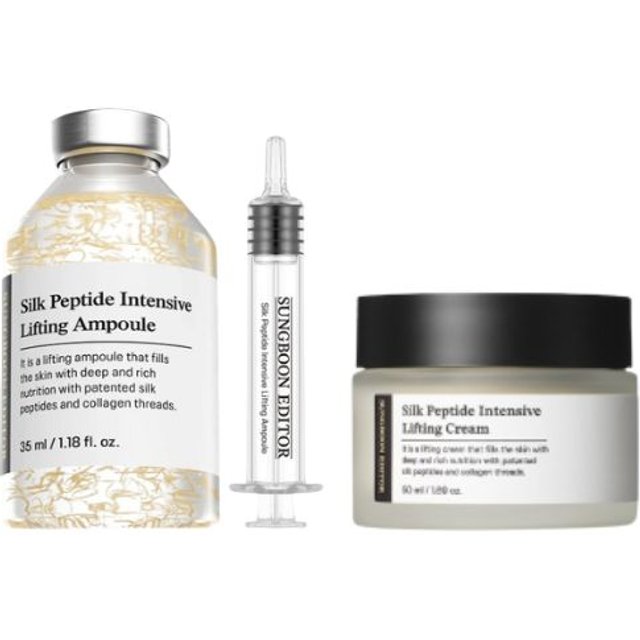 SUNGBOON EDITOR - Silk Peptide Intensive Lifting Cream - 50ml (1ea) + Silk Peptide Intensive Lifting Ampoule - 35ml (1ea) Set