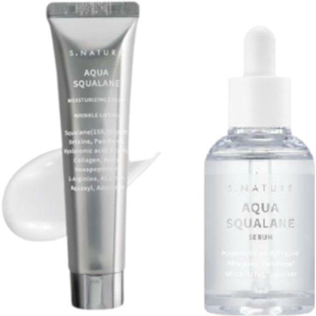 S.NATURE - Aqua Squalane Serum - 50ml + Aqua Squalane Moisturizing Cream - 60ml Set