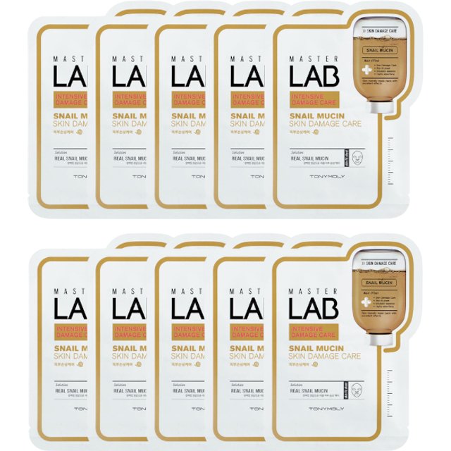 TONYMOLY - Master Lab Real Mask Sheet - Snail Mucin - 1pc (10ea) Set