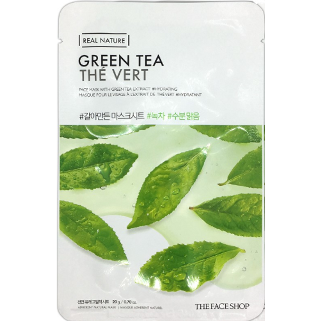 THE FACE SHOP - Real Nature Face Mask - Green Tea - 1pc