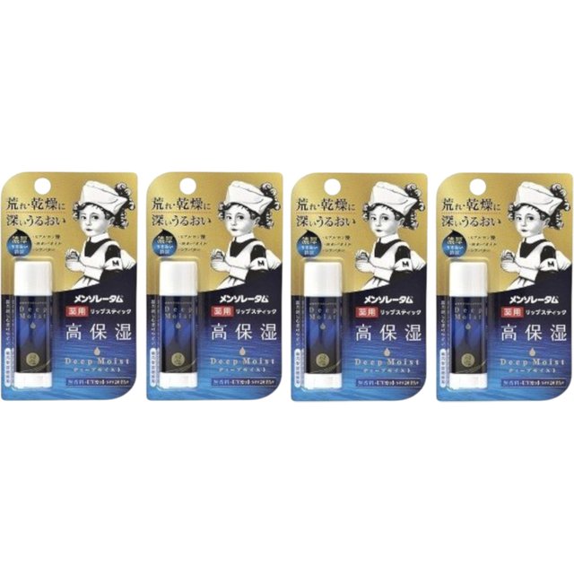 Rohto Mentholatum - Deep Moist Lip Balm - No Fragrance SPF 20 PA+ - 4.5g (4ea) Set