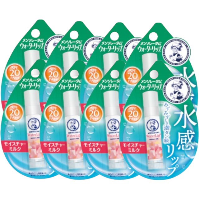 Rohto Mentholatum - Water Lip Balm SPF 20 PA++ - 1pc - Moisture Milk (8ea) Set