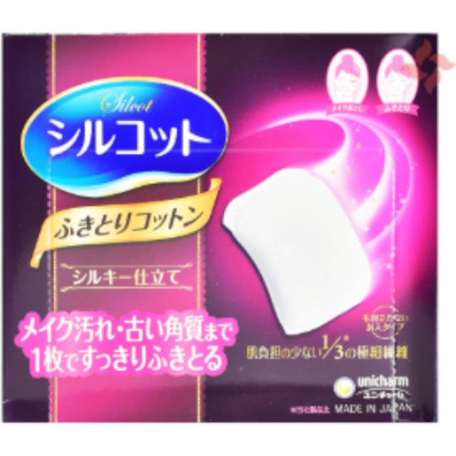 unicharm - Silcot 1/3 Cotton Pads - 32PCS