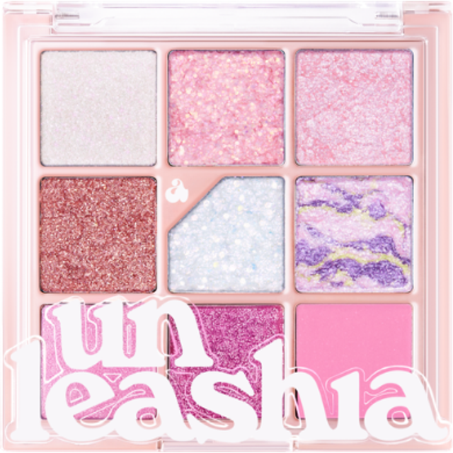 Unleashia - Glitterpedia Eye Palette - 6.6g - No.9 All of Pink Glitter