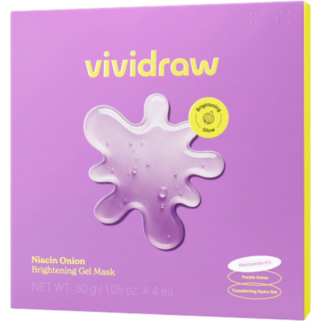 vividraw - Niacin Onion Brightening Gel Mask - 4pcs