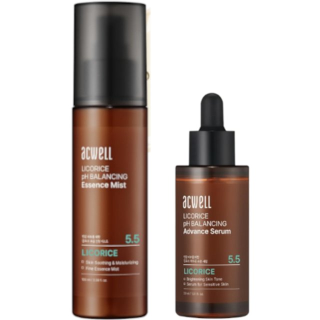 ACWELL - Licorice pH Balancing Essence Mist - 100ml + Advance Serum - 30ml Set