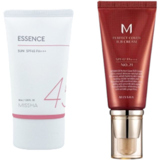 Missha Essence Sun X M Perfect Cover BB cream # 21 zestaw