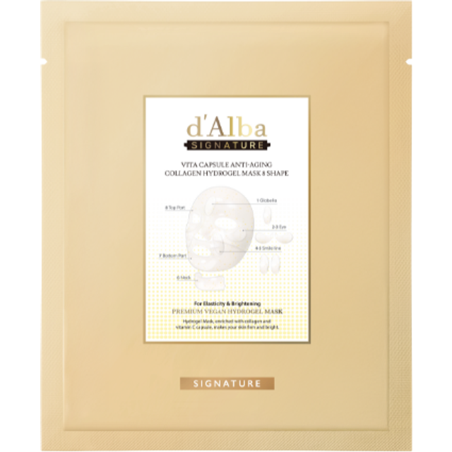 d'Alba - Signature Vita Capsule Maska hydrożelowa przeciwstarzeniowa kolagenowa 8 kształtów - 44g