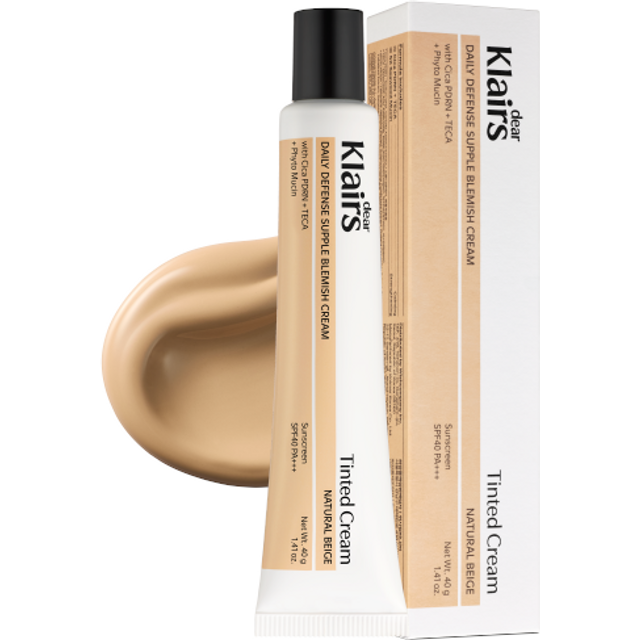Dear, Klairs - Daily Defense Supple Blemish Cream SPF40 PA+++ - 40g - Natural Beige