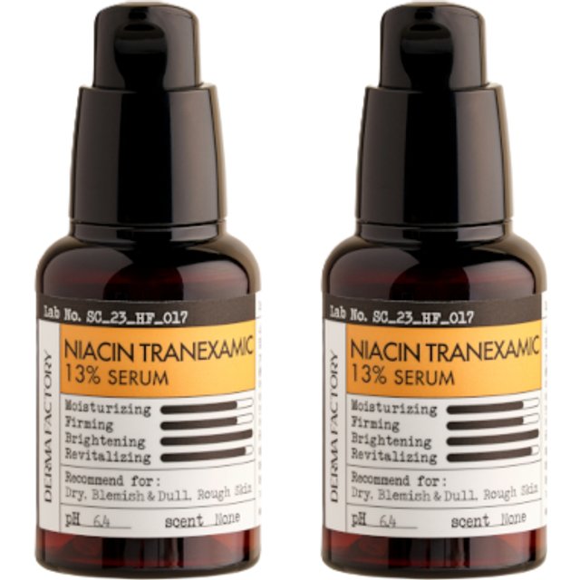 DERMA FACTORY - Niacin Tranexamic 13% Serum - 30ml DUO Set