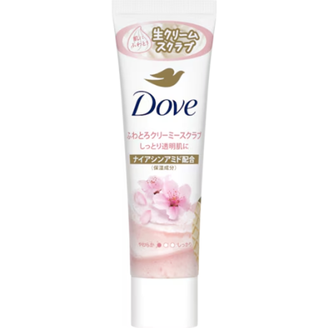 Dove Japan - Puszysty kremowy peeling w tubce - 50g - Sakura & Musk
