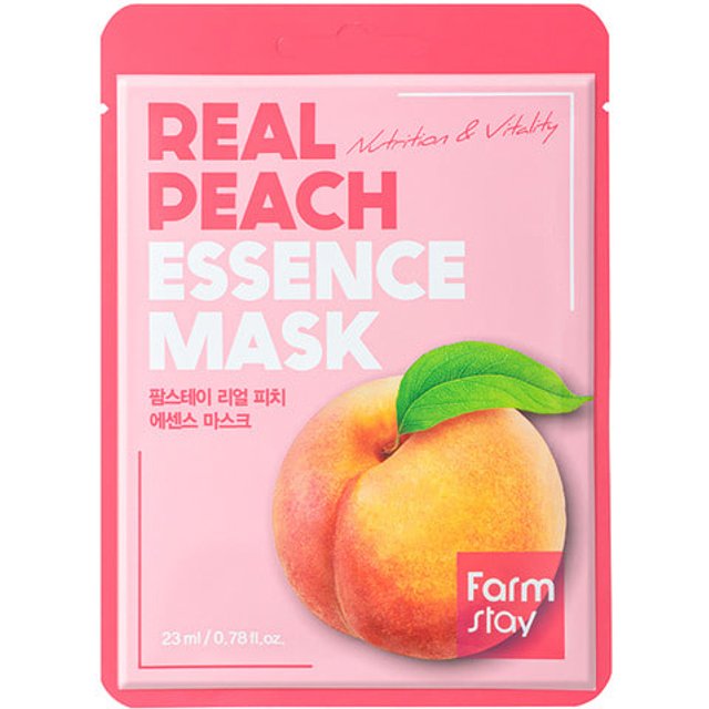 Farm Stay - Maska Real Essence - 1pc - Peach