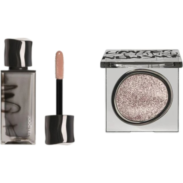 Joocyee - New Smoky Glazed Gloss - 4g - 603 Oat Milk (1ea) & Smokey Eyeshadow Single - 1.2g-1.8g - D127 Dream Butterflies...