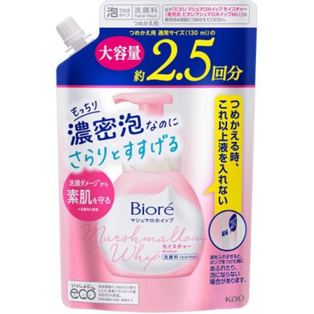 Kao - Biore Marshmallow Whip Moisture Refill Large Capacity - 330ml