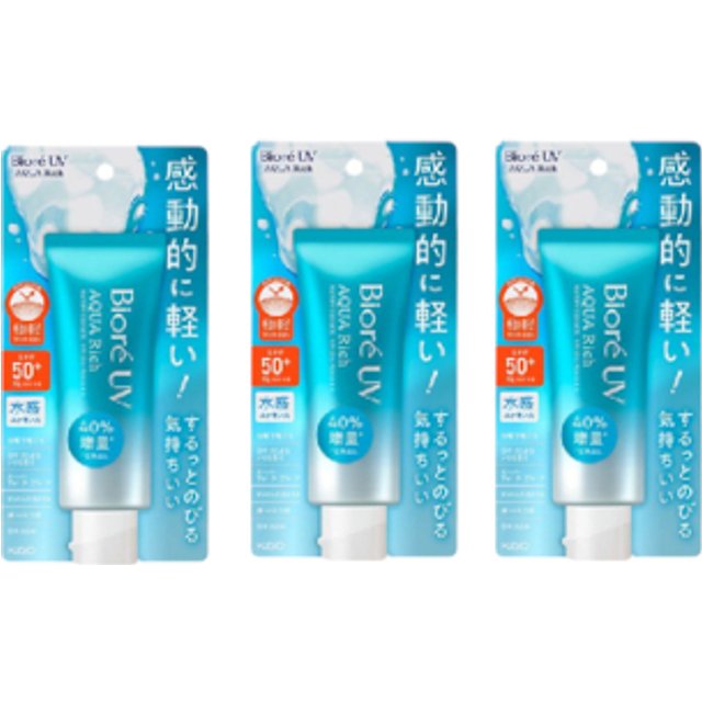 Kao - Biore UV Aqua Rich Water Essence SPF50+ PA++++ - 70g (3szt.) Set
