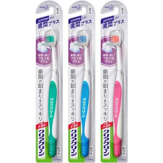 Kao - Clear Clean Toothbrush Interdental Plus Compact S52 Toothbrush Regular - Random Colour - 1pcs