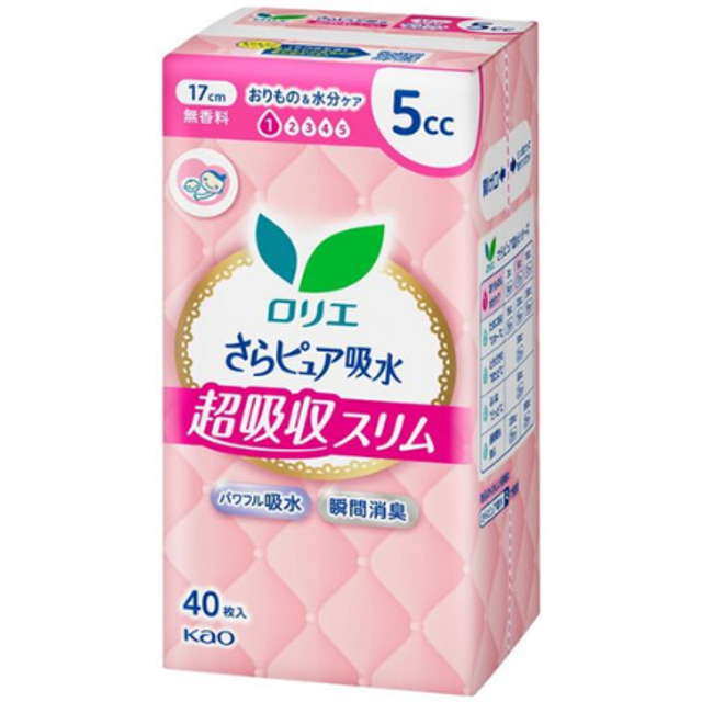 Kao - Laurier Sara Pure Absorption Super Absorbent Slim Wkładki higieniczne 5cc 17cm - 40pcs - Fragrance Free