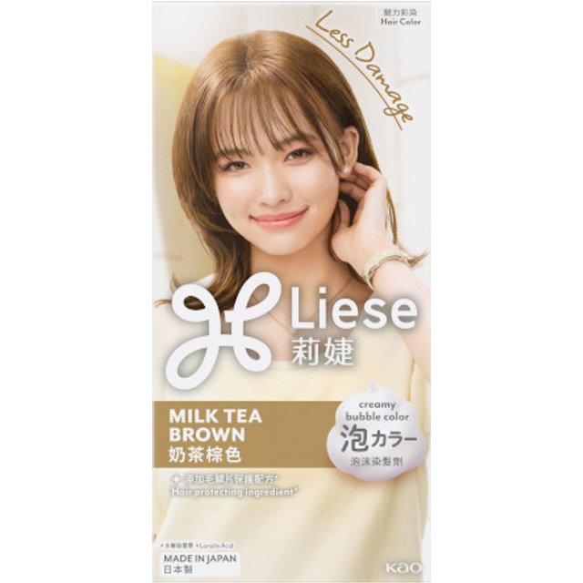 Kao - Liese Creamy Bubble Color - 1 pudełko - Milk Tea Brown