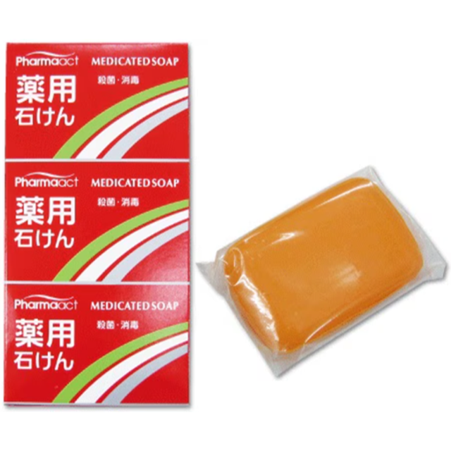 KUMANO COSME - Opakowanie 3 mydeł leczniczych Pharmaact - 100g X 3