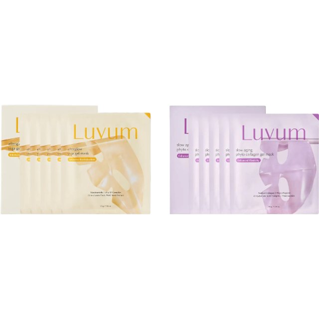 LUVUM - Afterglow Yuja Gel Mask - 5 szt. + Slow Aging Phyto Collagen Gel Mask - 5 szt. Set