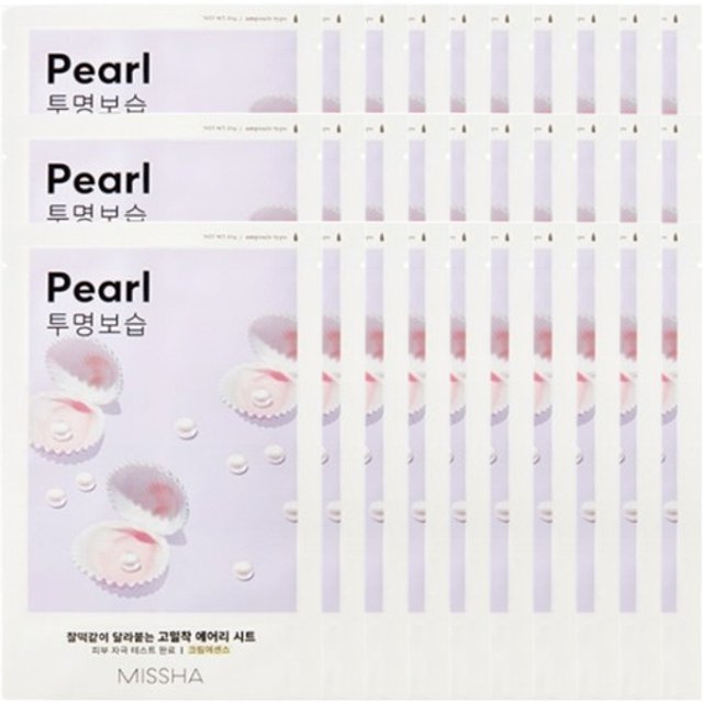 MISSHA Airy Fit Sheet Mask - Pearl - 1szt. (30szt.) Set
