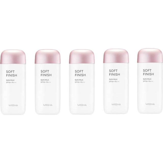 MISSHA All-Around Safe Block Soft Finish Sun Milk SPF50+ PA+++ - 70ml (5szt.) Set