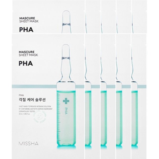 MISSHA Mascure Solution Sheet Mask - PHA - 1szt. (10szt.) Set