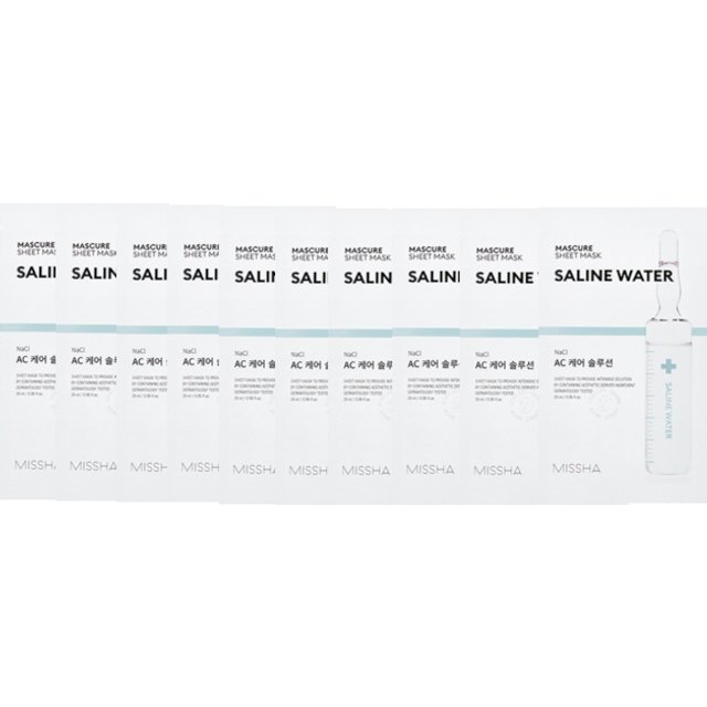 MISSHA - Mascure Solution Sheet Mask - Saline Water (10szt.) Set