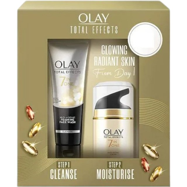 OLAY - Total Effects 7 in One Day Cream Normal SPF15 With Cleanser Gift Set - 100g + 50g