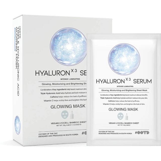 OOTD - Triple Hyaluron Acid Serum Glowing Mask - 10szt.