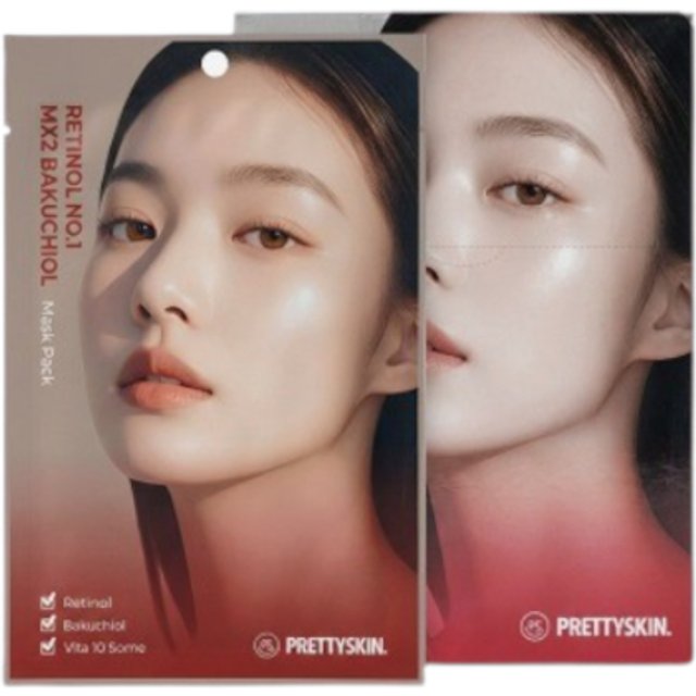 PRETTYSKIN - Retinol No.1 Mx2 Bakuchiol Mask Pack - 25g x 10ea