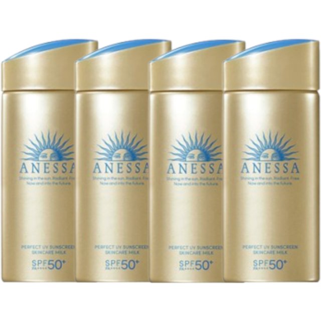 Shiseido - Anessa Perfect UV Sunscreen Skincare Milk N SPF50+ PA++++ - (Random Version) - 90ml (4szt.) Set
