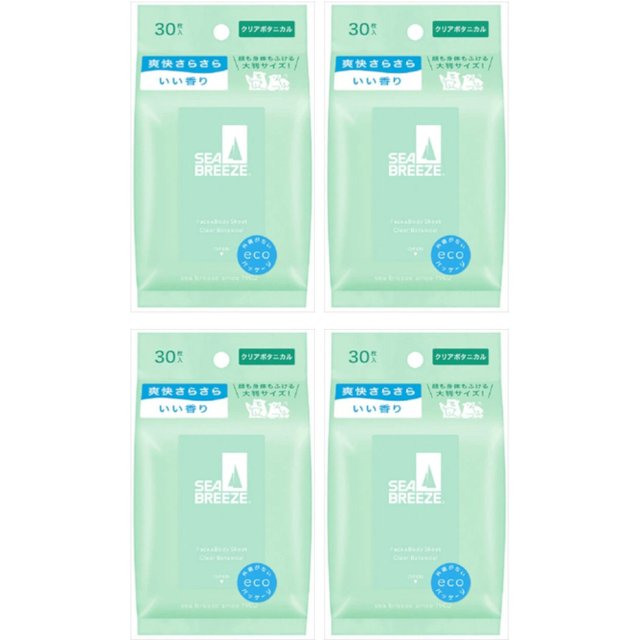 Shiseido - Sea Breeze Face & Body Ice Sheet - 30 arkusze - Clear Botanical (4szt.) Set
