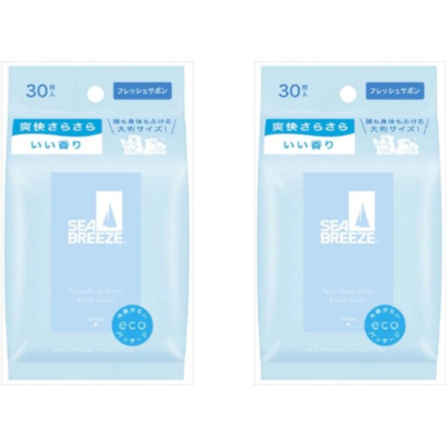 Shiseido - Sea Breeze Face & Body Ice Sheet - 30 arkusze - Fresh Savon (2szt.) Set