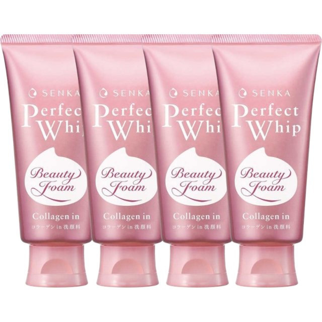 Shiseido - Senka Perfect Whip Collagen in Washing Foam Cleanser (2023 Version) - 120g (4szt.) Set
