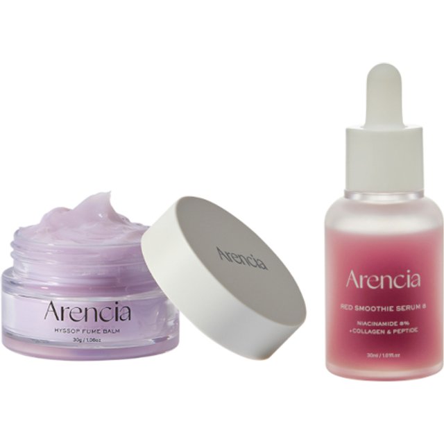 Arencia - Hyssop Fume Balm - 30g & Fresh Red Smoothie Serum 8 - 30ml Set