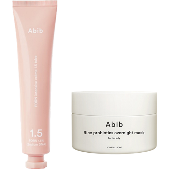 Abib - PDRN Intensive Creme 1.5 Tube (1ea) X Rice Probiotics Overnight Mask Barrier Jelly (1ea) Set