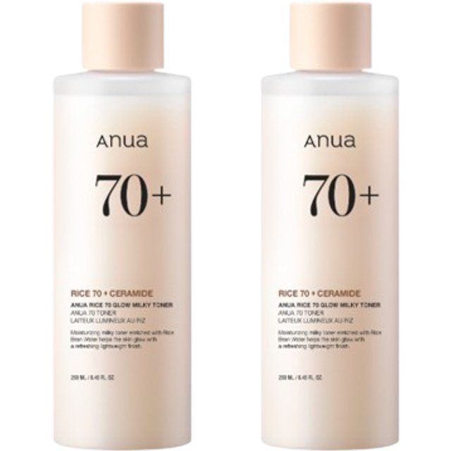 ANUA - Rice 70 Glow Milky Toner - 250ml (2szt.) Set