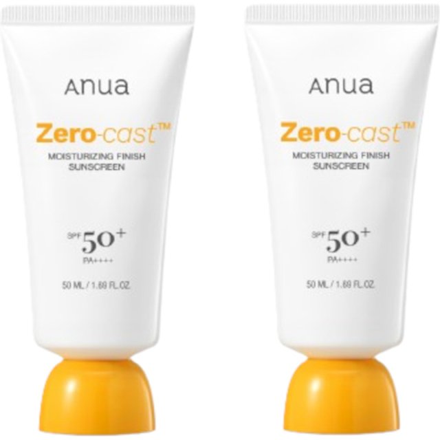 ANUA - Zero-Cast Moisturizing Finish Sunscreen - 50ml (2ea) set