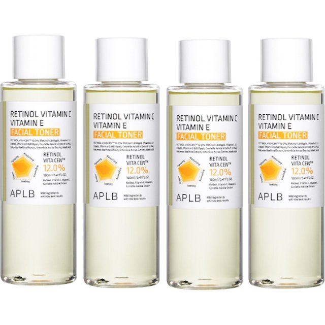 APLB - Retinol Vitamin C Vitamin E Facial Toner - 160ml (4szt.) Set