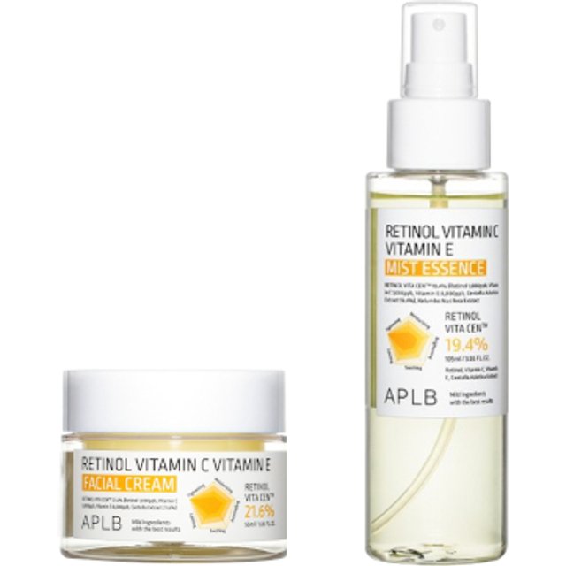 APLB - Retinol Vitamin C Vitamin E Facial Cream - 55ml (1szt.) + Mist Essence - 105ml (1szt.) Set