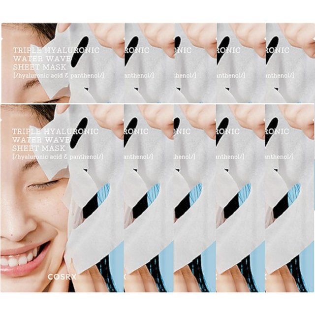 COSRX - Hydrium Triple Hyaluronic Water Wave Sheet Mask - 10szt.